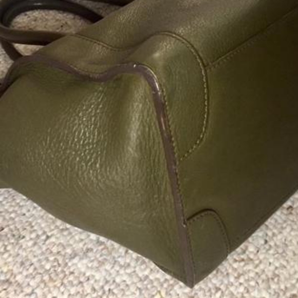 Céline Envelope Mini Luggage Tote / Bag in Olive - Picture 7 of 8